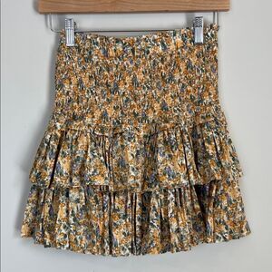 Reset by‎ Jane Sunny Smocking Ruffle Mini Skirt small